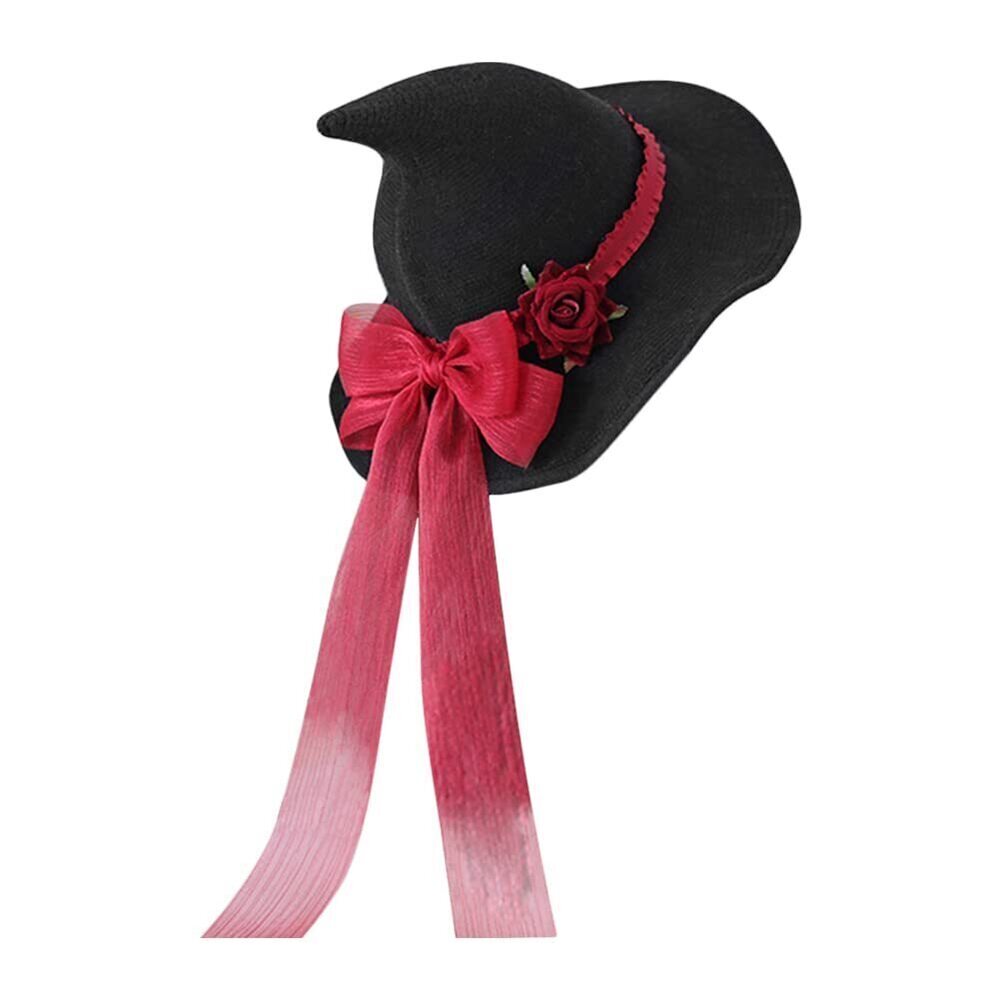 4864 Lolita Witch Hat Halloween Magic Elf Cap Girl Rose Pointed Hat